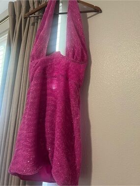 metallic bustier dress Lilac metallic taffeta bustier dress 8